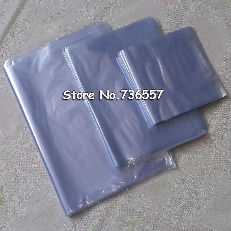 200 stk 10*20cm bindingspakke pvc varmekrympefolie varmeforsegling pakningspose klar plast polypose kosmetik emballage pose