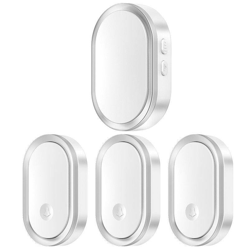 Cacazi Smart Draadloze Deurbel Waterdicht 3 Knop 1 Receivertouch Knop 300M Range Home Security Deur Call Bell 36 Ring: SL  3x1 / UK