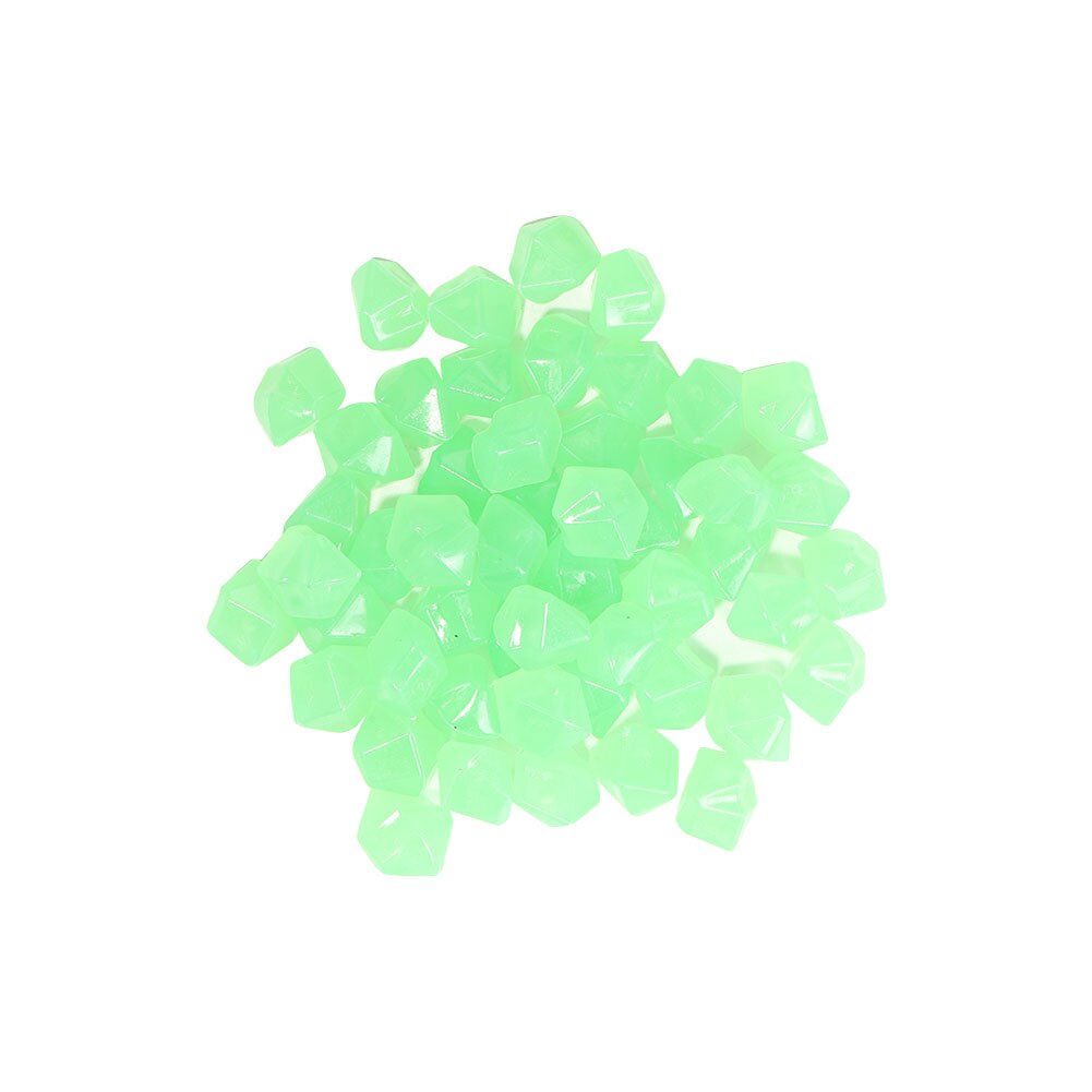 100Pcs Luminous Glowing Stones GloIin the Dark Garden Outdoor Aquarium Accessories for Fish Tank Decoration