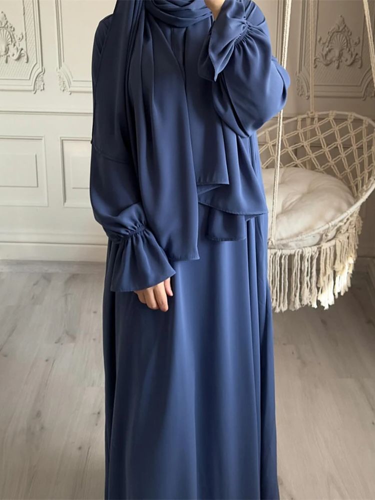 Ramadan muslimsk blygsam klädsel bönekläder för kvinnor eid abaya dubai kalkon islam kaftan mantel femme muslimska vestidos