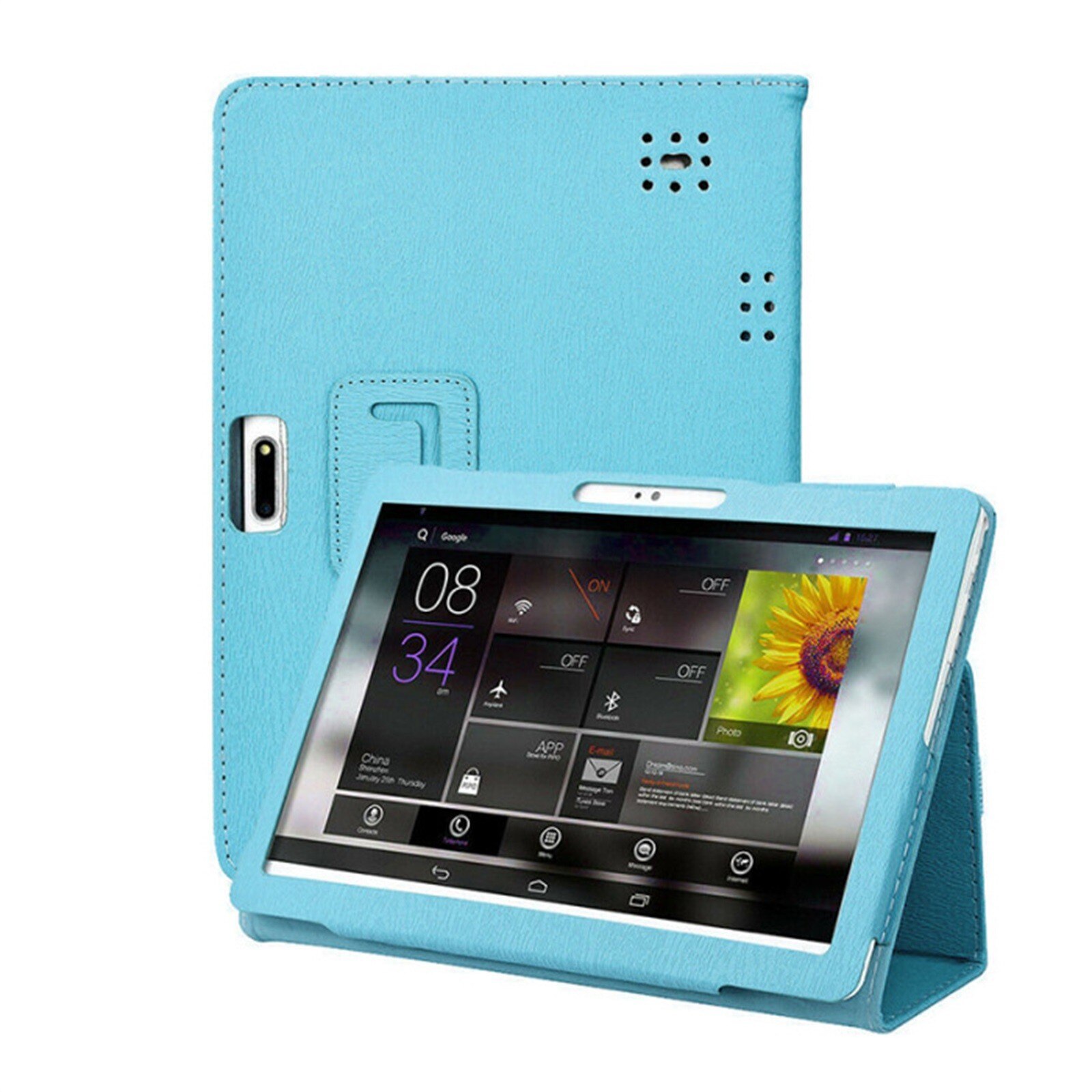 Top Selling Universele Lederen Beschermhoes Voor 10 10.1 Inch Android Tablet Pc Ondersteuning En