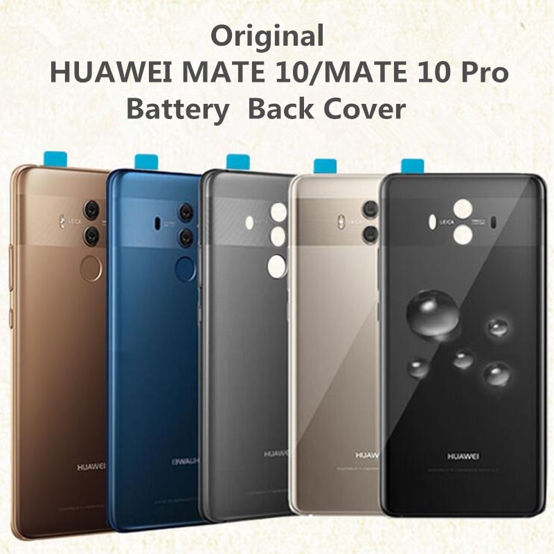 Original huawei companheiro 10 pro habitação bateria de vidro volta capa traseira porta caso peça substituição com moldura lente + ferramentas gratuitas