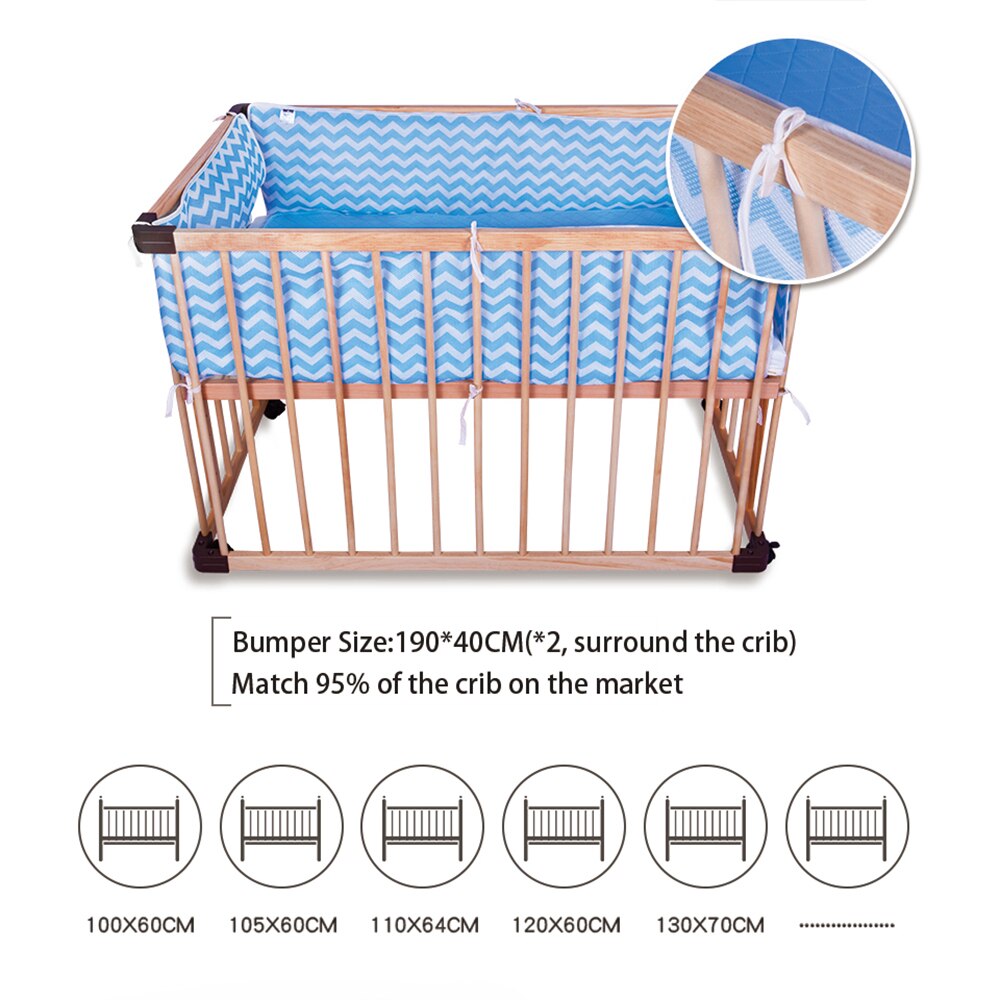 Sommer Baby Bett Stoßstange Musselin Gittergewebe Stoff Welle Breathale 3D Für Neugeborenen Krippe Für sterben Baby freundlicher Krippe Schutz