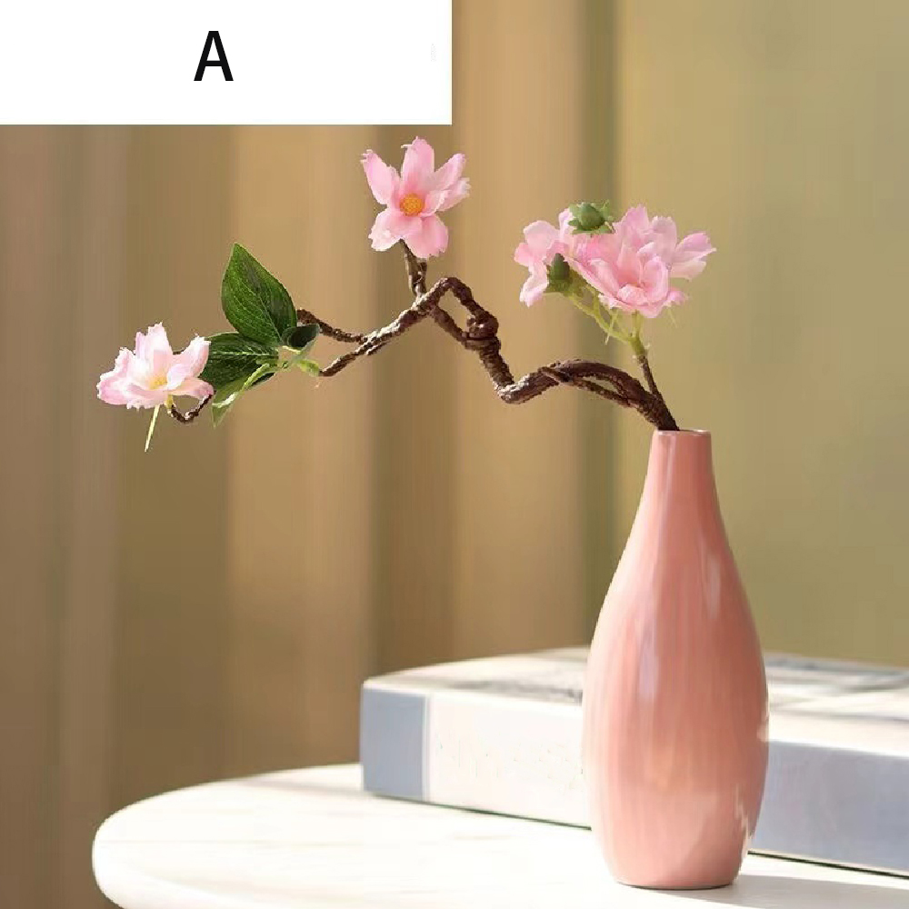 Décoration de vase en céramique Simple, décoration de table à manger de salon, petit vase de plante hydroponique: vert clair