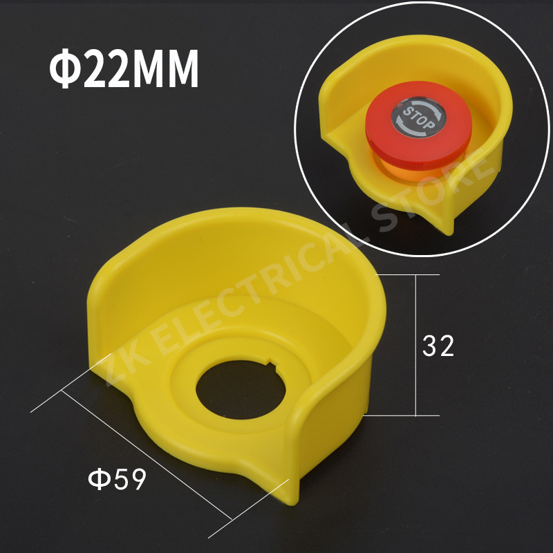 Push button switch protective cover protective cover anti-missing elevator emergency stop 16/22mm accessory round warning ring: PURPLE