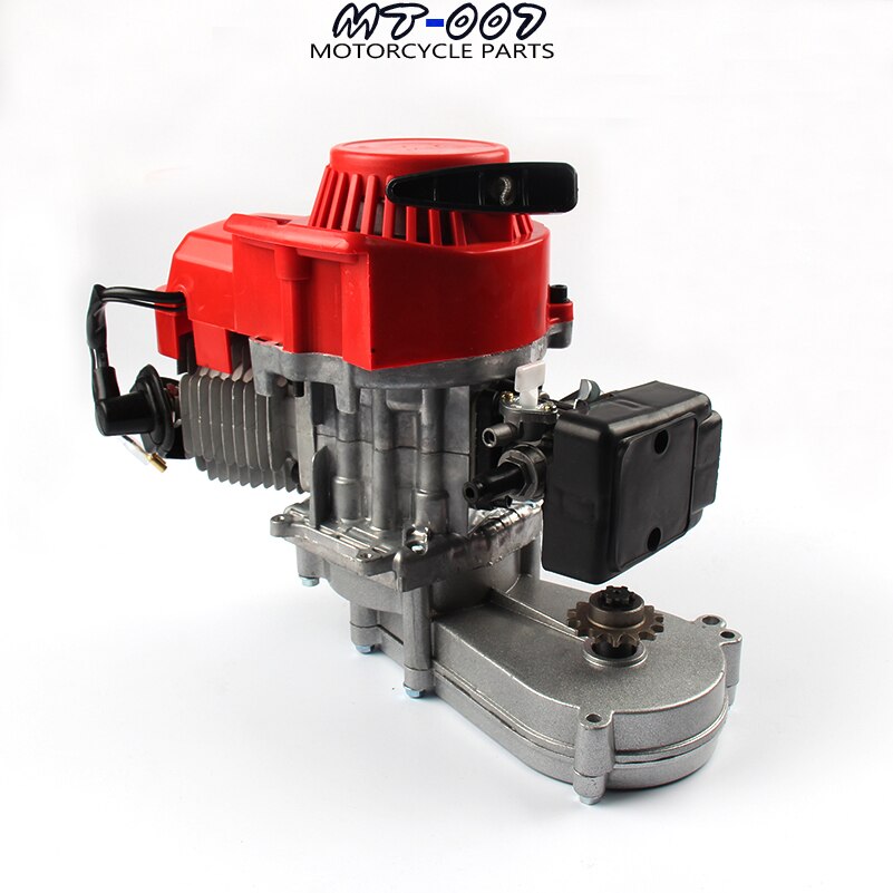 High Performance 49CC 2 Stroke Motor Engine with T8F 14t Gear Box Easy to Start Pocket Bike Mini Dirt Bike Engine DIY Engine