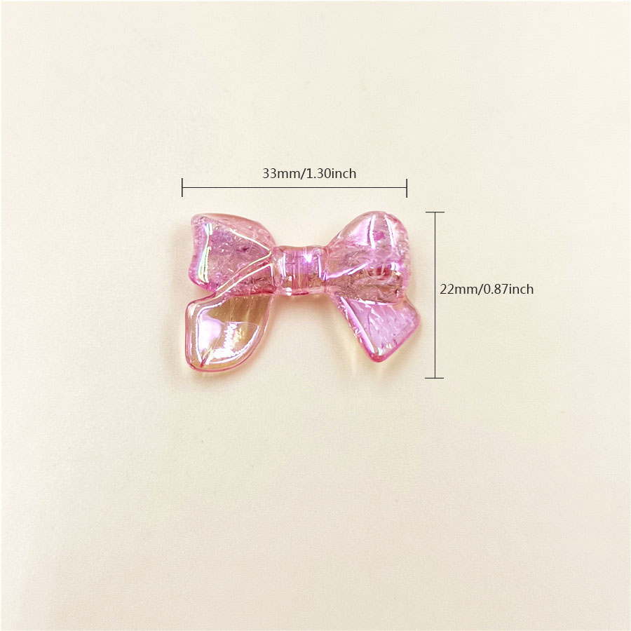 Perles scintillantes avec nœud papillon, bijoux de bricolage, accessoires exécutifs, matériel de bracelet, , 5 pièces