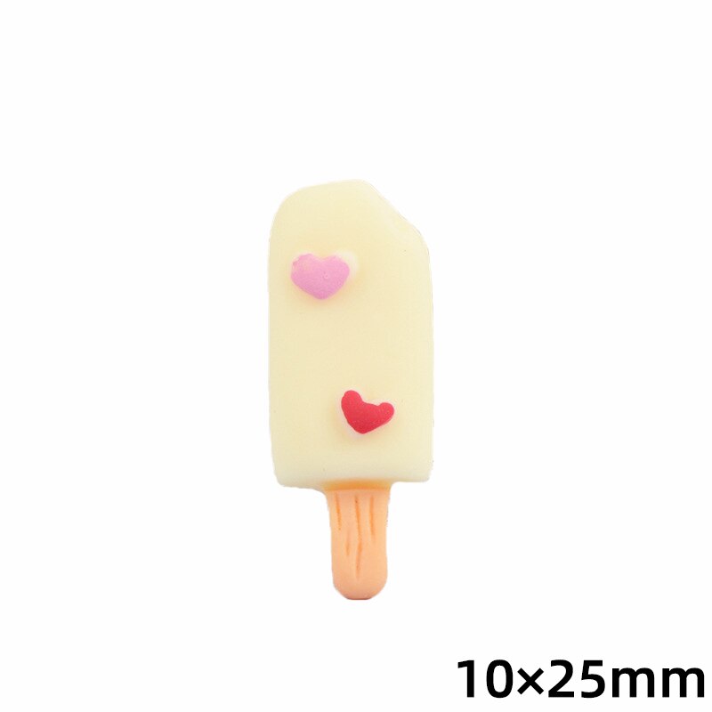 10Pcs Ice Cream Pendenti E Ciondoli per Slime di Riempimento FAI DA TE strumenti di Modellazione di Argilla Forniture Resina Slime Deocr Giocattoli di Argilla Accessori per I Bambini