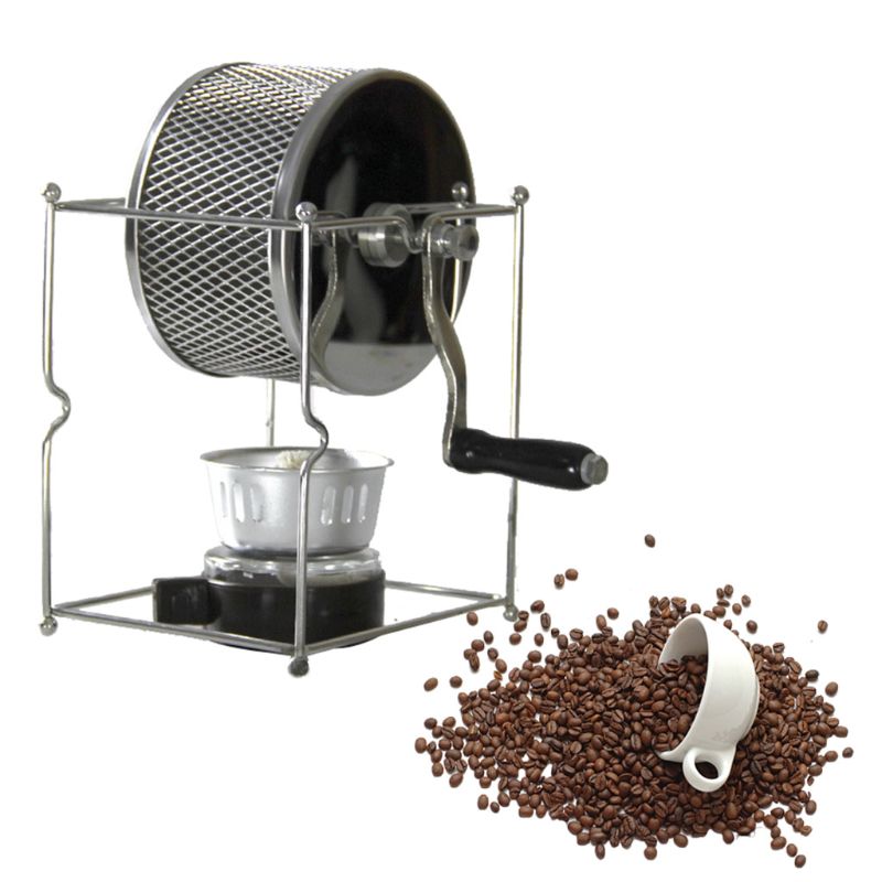 Protable Manual Handy Coffee Bean Roaster Set Stainless Steel Mill Hand Crank for Home Travel Camping Multifunction