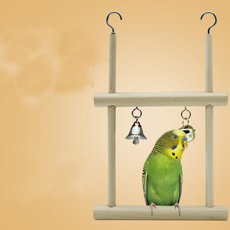 Træstativ papegøjelegetøj stiger klatrefugl legeplads legetøj gynge fuglebur hængende tyggelegetøj til fugle