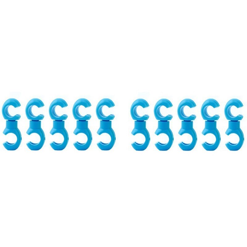 20/10 pcs Bicycle MTB Brake Cable S Style Clips Buckle Hose Guide Bike Cross Line Clip: 10 pcs Blue