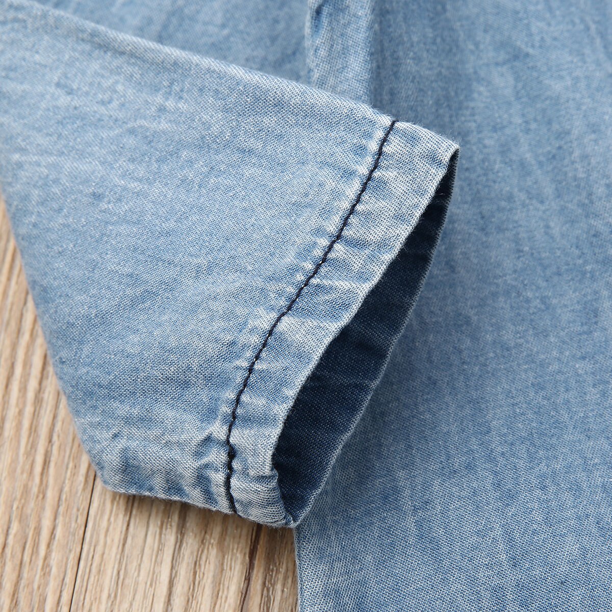 Summer Baby Romper Solid Color Denim Newborn Clothes Boy Girl Rompers Cotton Half Sleeve One-piece Jumpsuit Boys Romper 0-24 M