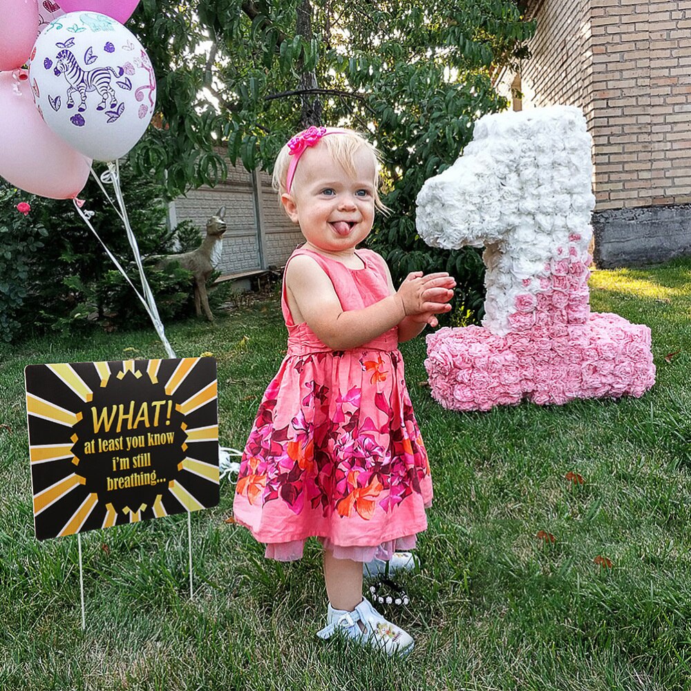 2 Pcs Outdoor Signs Birthday Yard Sign Outdoor Yard Sign for Party Lawn Outdoor