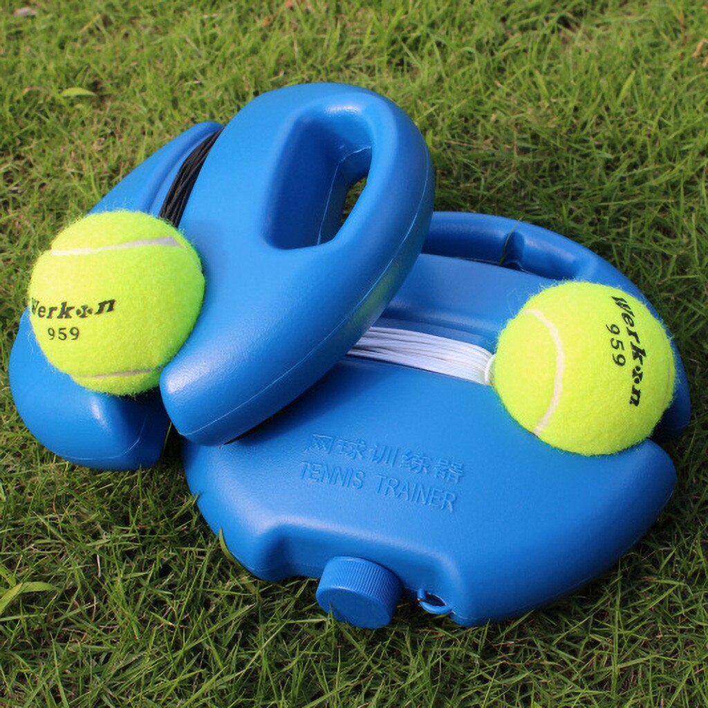 Portable Tennis Training Aids Tool With Elastic Rope 3 Balls Practice Self-Duty Rebound Tennis Trainer Partner Sparring Device