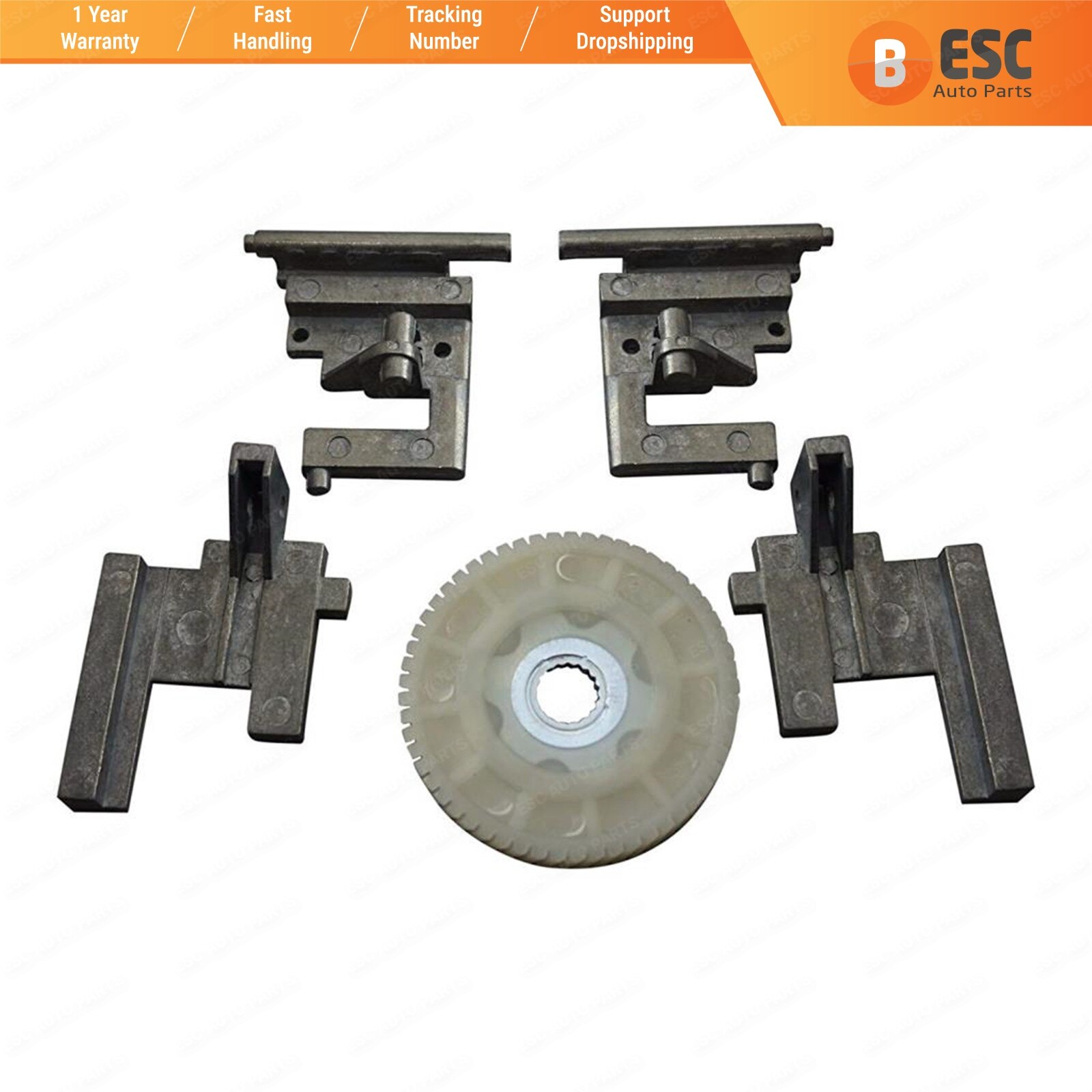 ESR18+ESR42 Electric Sunroof Motor Gear Pull Cable End Rail Metal Mounting Bracket Hinges Kit 8200085721 for Renault Clio MK2