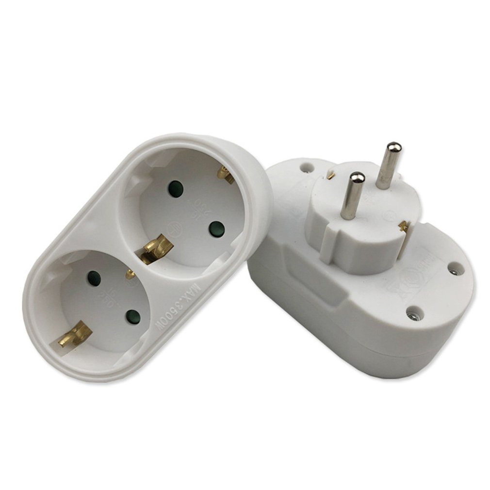 2/3 Socket Multiple Plug Power Strip Socket Distribution Adapter 16A/250V German Standard Power Supply Plug Adapter
