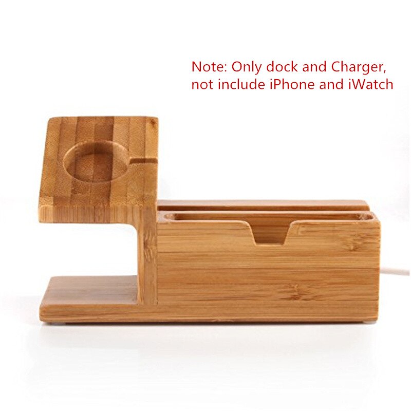 Wooden Charging Dock Station Multi-Function for Mobile Phone Holder Stand Bamboo Charger Stand Base For Apple Watch iPad iPhone: Style 3