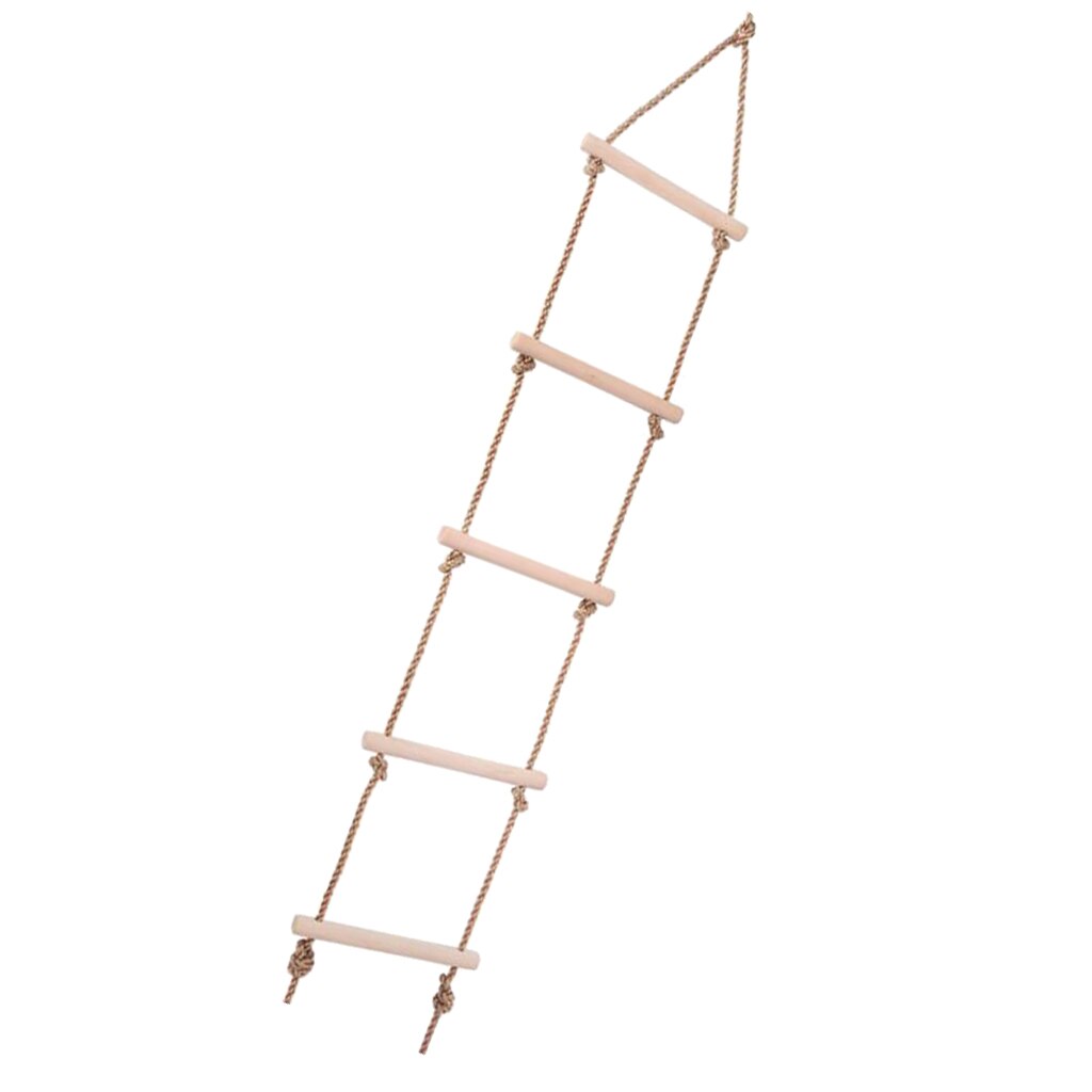 Kids Kinderen Indoor En Outdoor Speelhuisje Houten 5 Rungs Touw Klimmen Ladder Speelgoed Veiligheid Grappig Speelgoed