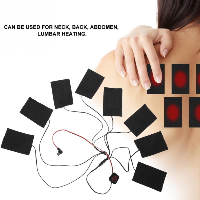 Electric Heating Pads Thermal Clothes Warmer Heated Vest Jacket Mobile Warming Gear Switch Cloth Vest Jacket Shoes Socks Heating