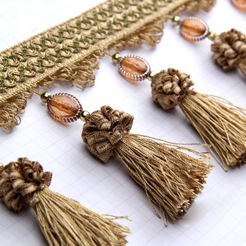 Kristal Kralen Gordijn Kant Luxe Woondecoratie Aardbei Kristal Fringe Trim DIY Tafelkleed Bruiloft Decoratie Accessoires: Antiek Zilver