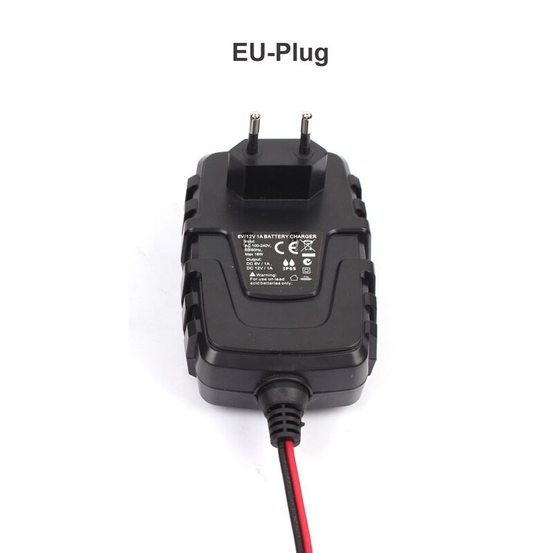 6V/12V 1A Smart Automatische Acculaders Automotive Batterij Float Laders Beheerder Voor Auto, motorfiets Eu Plug