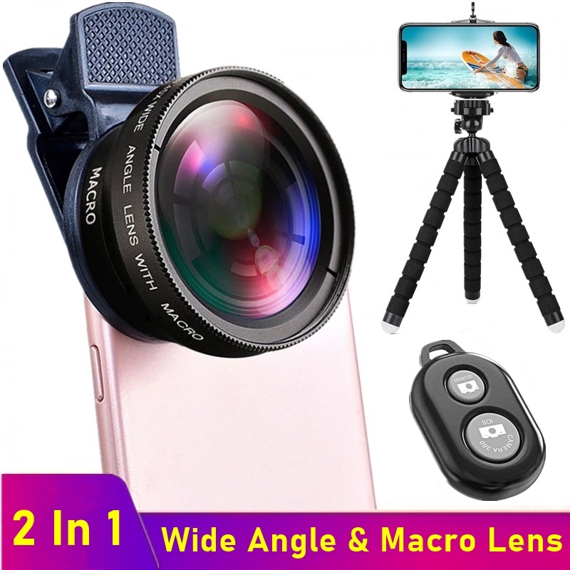 Tongdaytech 2IN1 Mobiele Telefoon Lens Draagbare 0.45X Groothoek 12.5X Marco Lens Voor Smartphone Iphone Xs 11 12 Pro Samsung xiaomi