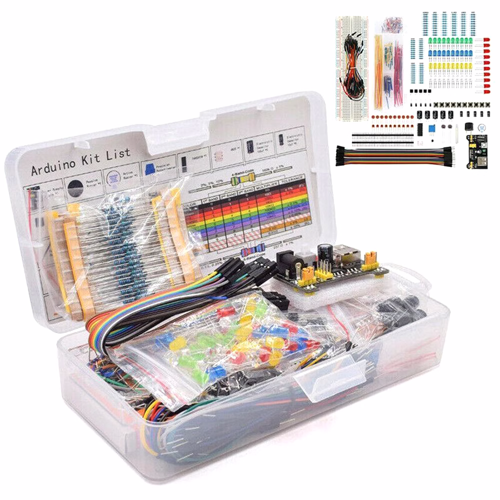 830 stks/doos DIY Project Starter Kit Voor Arduino UNO R3 Kit Elektronische DIY Kit Elektronische Component Set Met Tie-punten Broodplank: Default Title