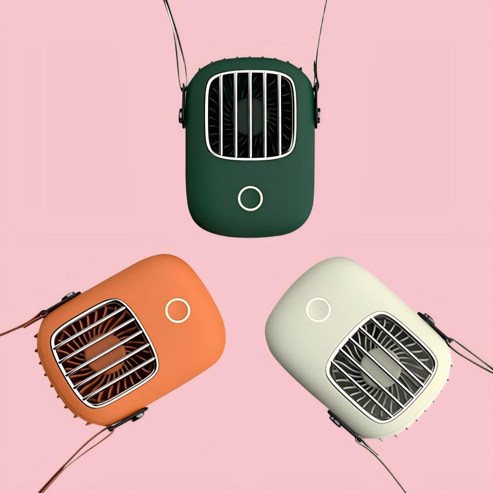 Mini Portable Hanging Neck USB Fan Mute Handheld Desktop Fan with 3 Gears Adjustable Air Cooling Ventilador