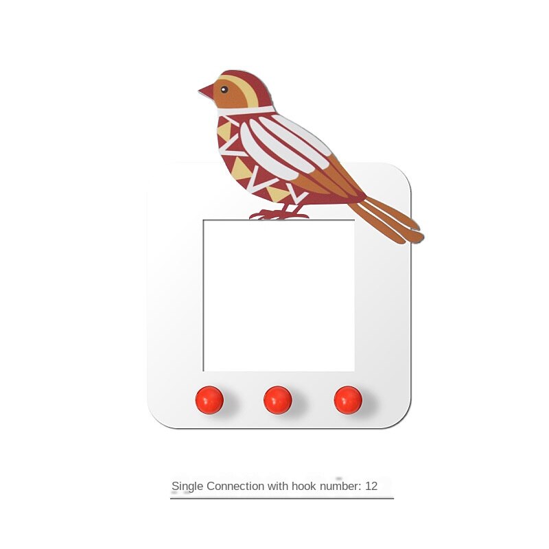 Bon augure oiseau interrupteur décoration pâte moderne Simple cadre couverture prise Protection couverture peut être carte peut coller Stickers muraux: 12