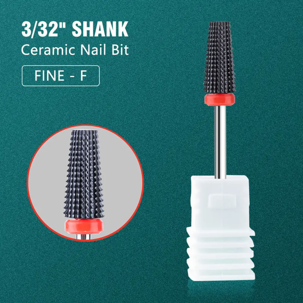 Broca de carburo de tungsteno para uñas, taladros eléctricos para manicura, fresa de cerámica, accesorios de pedicura, buena: Castaño