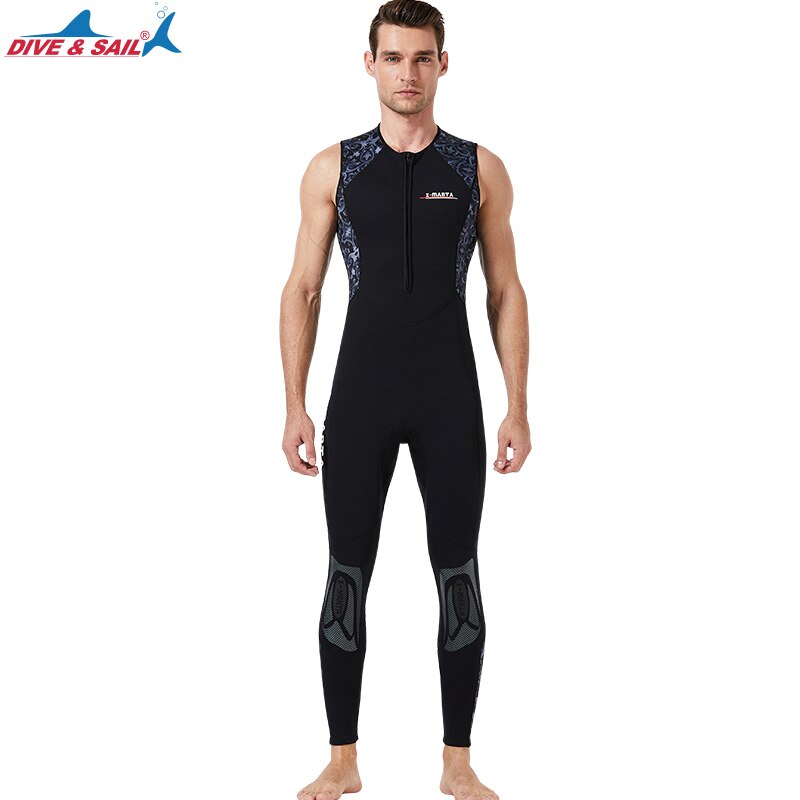 1.5 millimetri Lungo John Muta-Sweat Suit-Vestito di Sauna di Un Pezzo Anteriore Della Chiusura Lampo Senza Maniche Muta per le Immersioni, nuoto, PALESTRA Bruciatore di Grasso