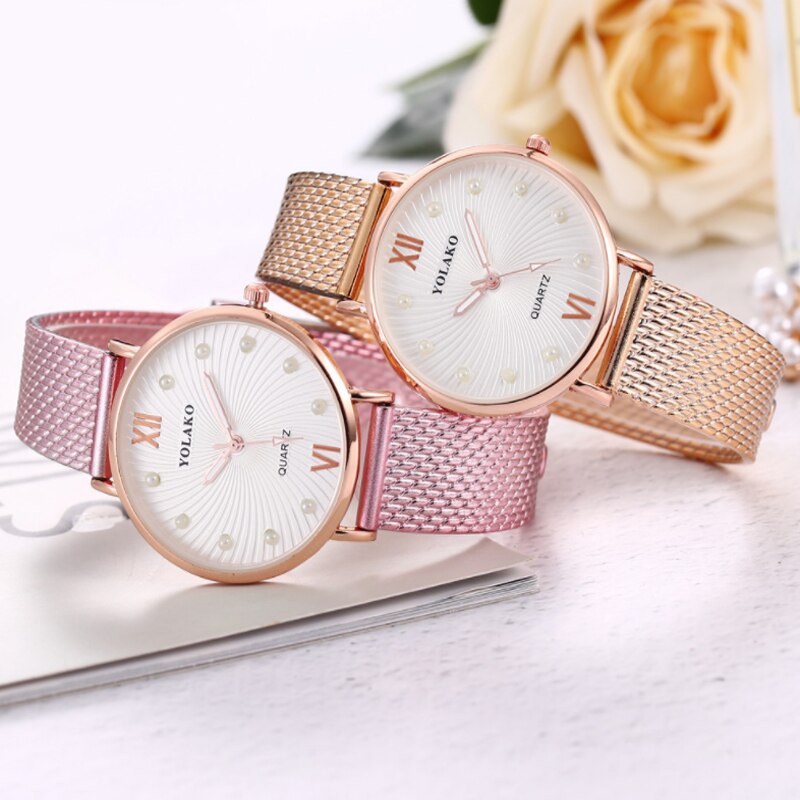 Luksus mærke ur dame armbåndsur simpelt quartz ur klassisk dame casual ur