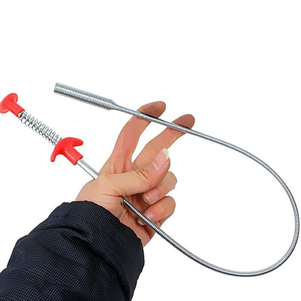 Hand Bending Pressure Sewers Clip Device Junk Sewer Dredge Handle Hair Cleaning Tool Drain Sewer Dredge Pipeline Hook