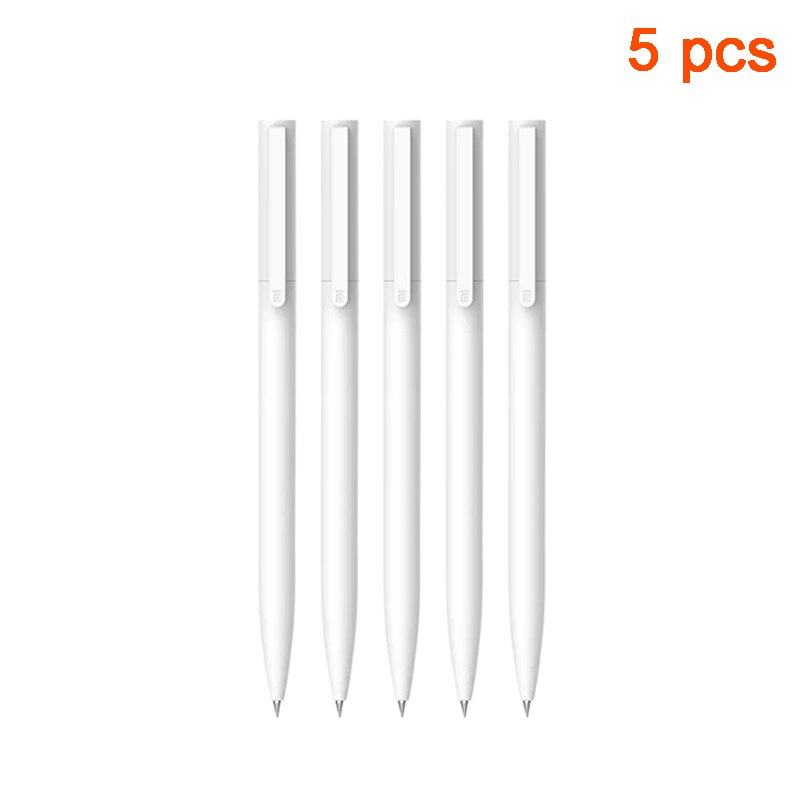 Originele Xiaomi Gel Pen Druk 0.5Mm Ondertekening Premec Glad Zwitserland Refill Mikuni Japan Inkt Zwart Refill: 5 piece