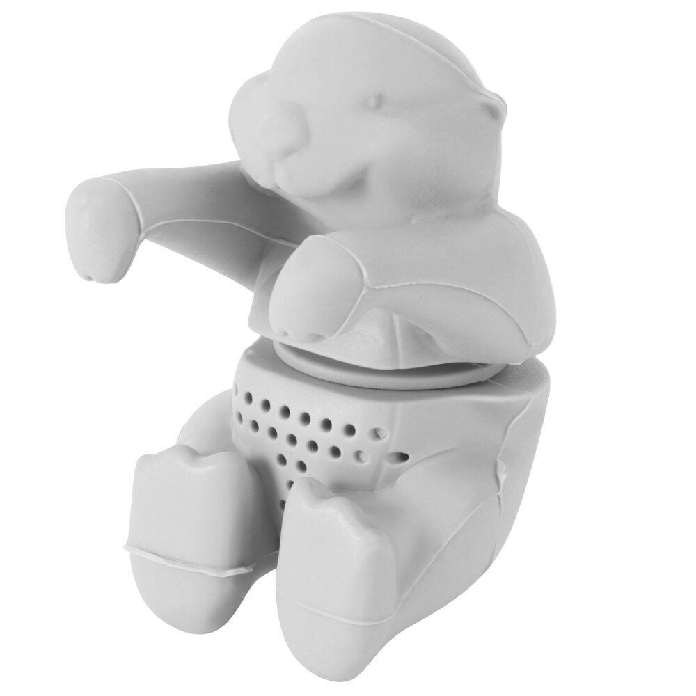 Otter Tea Infuser Tea Loose Leaf Tea Strainer Filter Diffuser Silicone Kitchen Tools Gadgets (Sky-blue): Grey