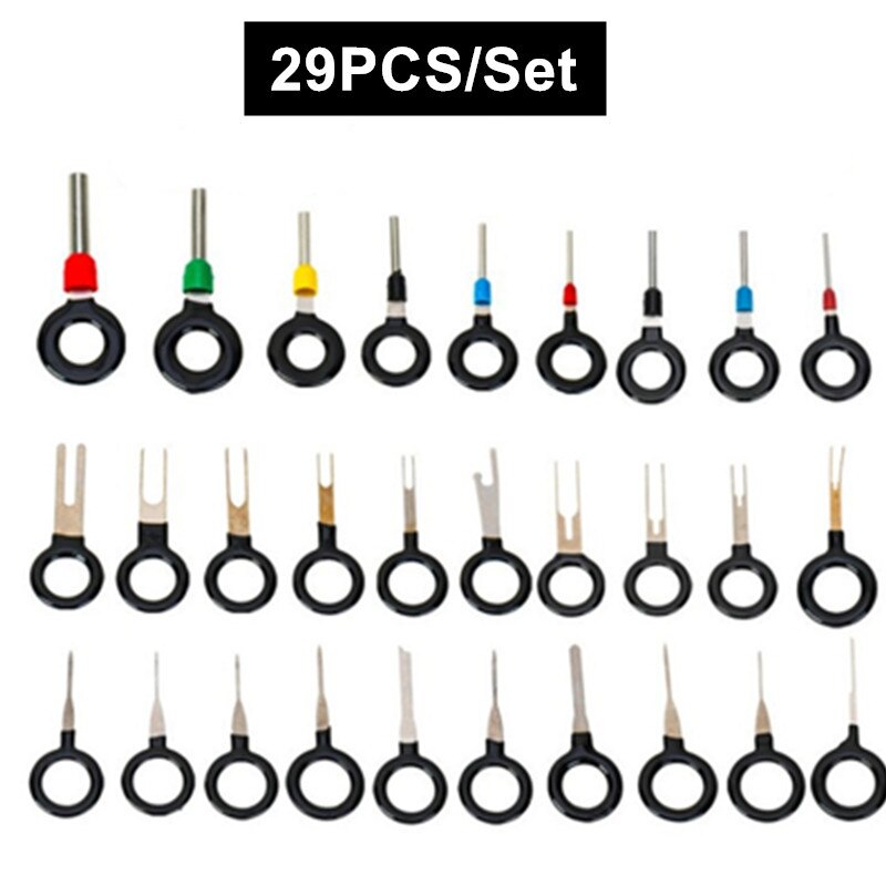 Terminal Ejector Kit Easy Kit Tool Release ExtractorTerminal Removal Tool Pin Extractor Kit Repair Tools Terminal Pin Remover: CA454-29PCS