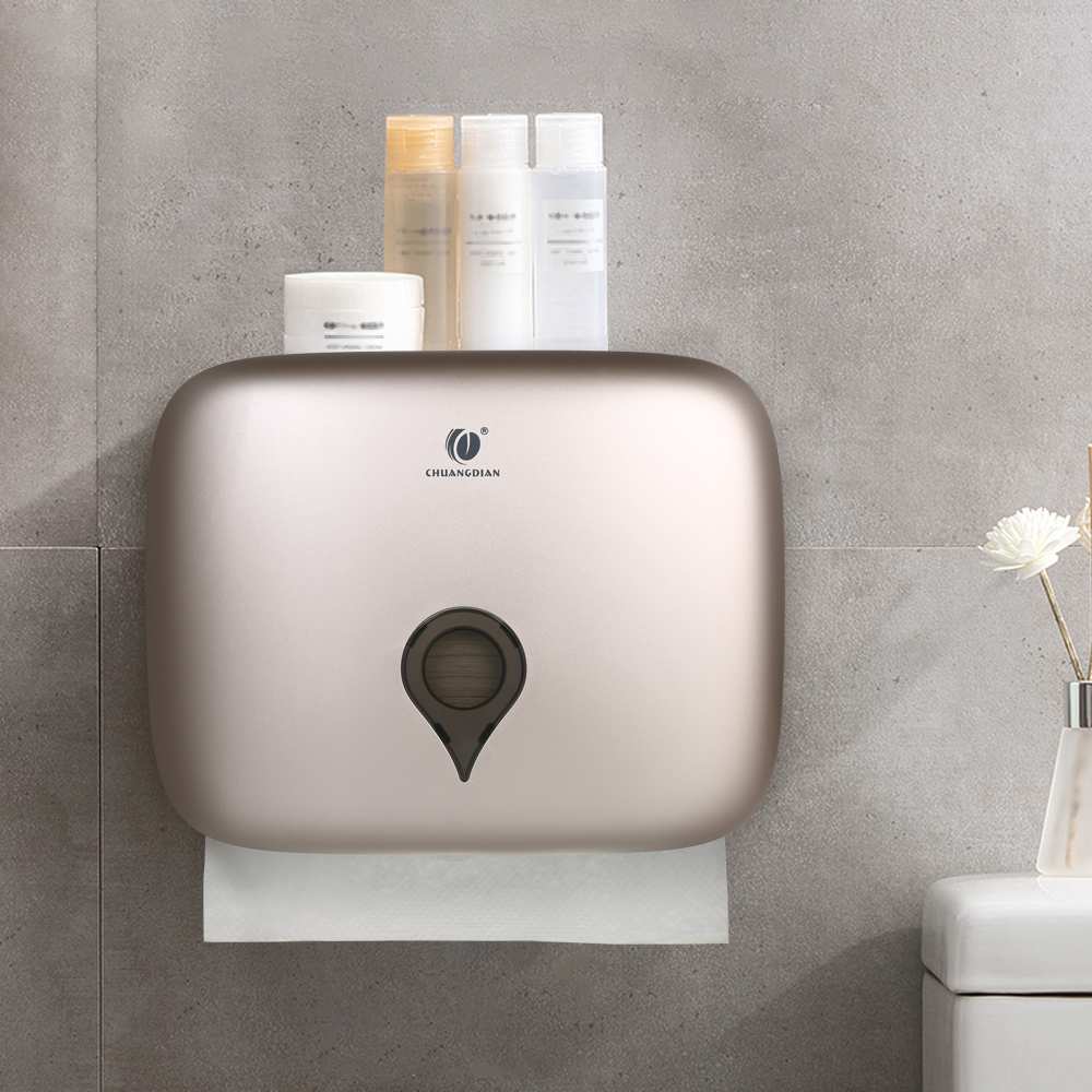 Wall Mounted C-fold Hand Towel Dispenser Waterproof Toilet Paper Tissue Dispenser Holder for Hotel Food Service Facilities