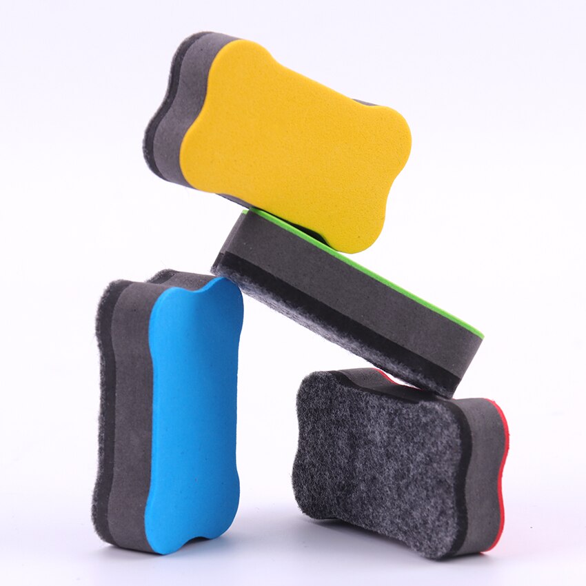 1pc tecknade ben whiteboard suddgummi 4 färger magnetiska tavla suddgummi torka torr skolan svart tavla markör renare brevpapper