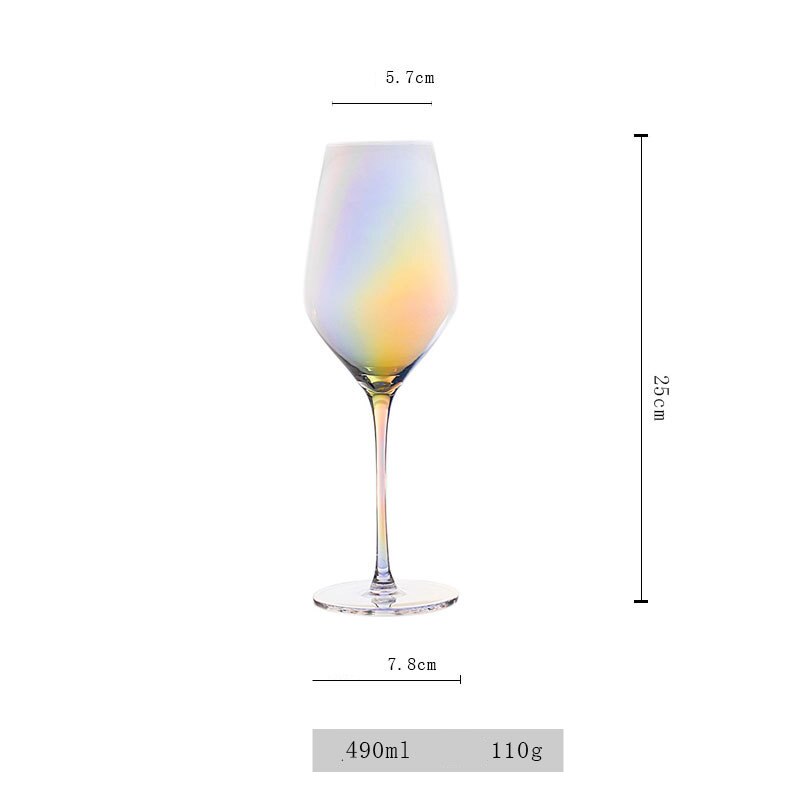 Verre à vin en cristal coloré arc-en-ciel, gobelet moderne, verre à champagne, verre à eau: YM003