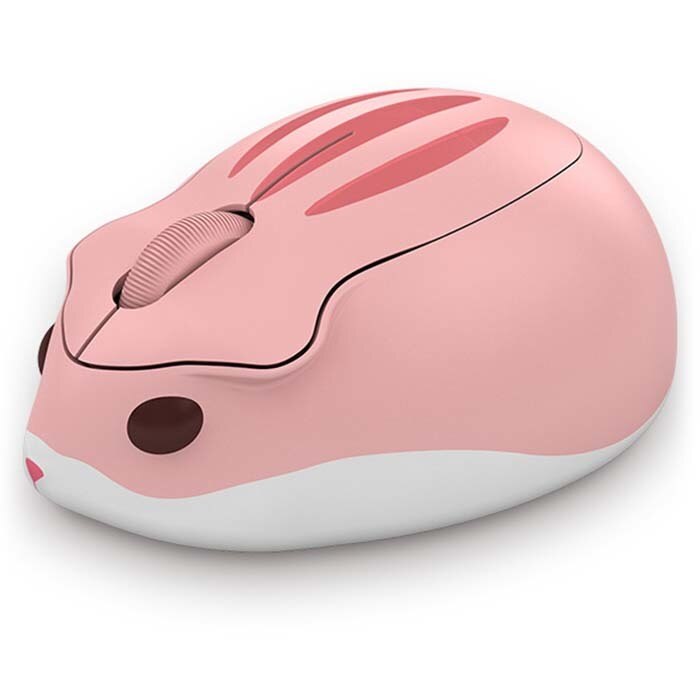 Ratón inalámbrico de 2,4G, de hámster de dibujos animados, 1200DPI óptico-electrónico Original para ordenador portátil,: pink