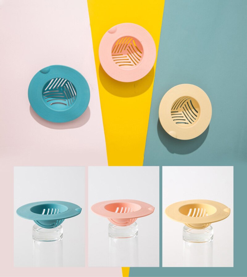 Kitchen Rubber Bath Tub Sink Floor Drain Plug Hair Catcher Kitchen Laundry Water Stopper Anti-blocking net stopper Kitchen Tool