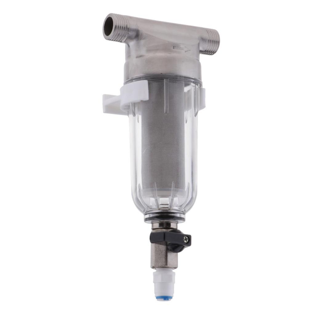 Water Prefilter System Reusable Spin Down Sediment Filter For Home Kitchen: Yellow