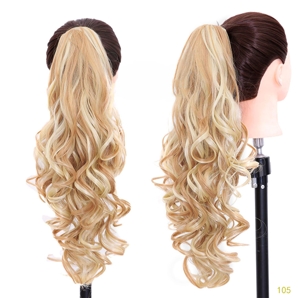 LVHAN-Pinza de pelo rizado largo de fibra de alta temperatura, horquilla sintética, coleta resistente al calor, Multicolor opcional: 105