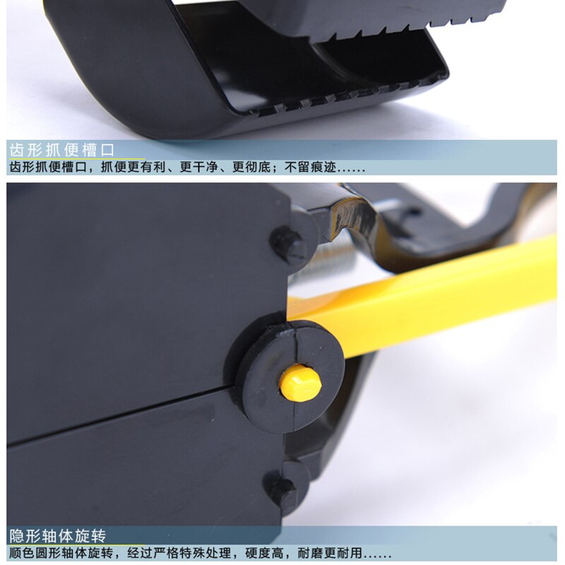 Pet Pooper Scooper Long Handle Jaw Poop Scoop Clean Pick Up Puppy Dog Cat Waste Picker Cleaning Tool Outdoor Poop Bag