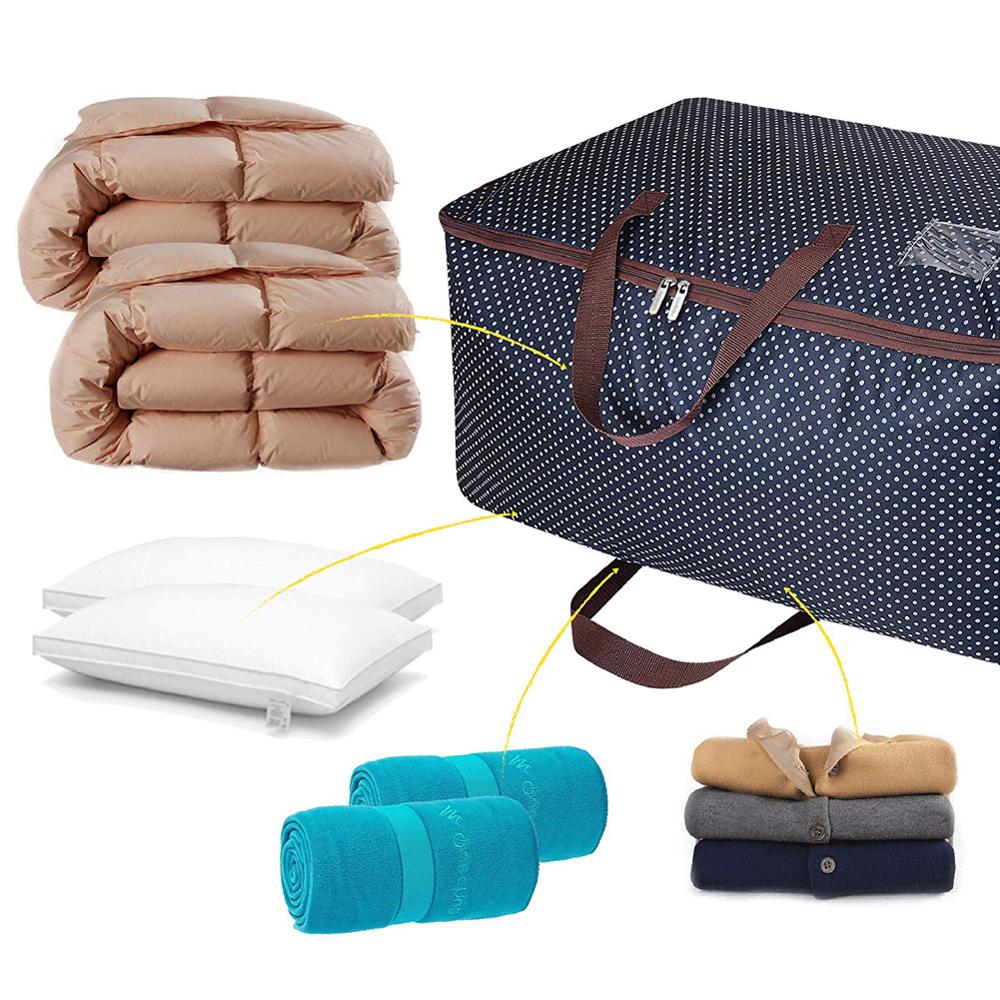100L/72L Opbergtas, Opvouwbare Grote Capaciteit Kleding Opbergtas Voor Dekbedden Dekens Beddengoed Dekbedden Kleding Truien, 1Pcs