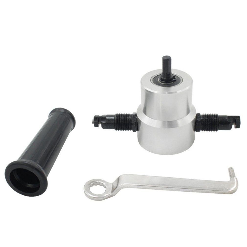 Double-head metal sheet cutter