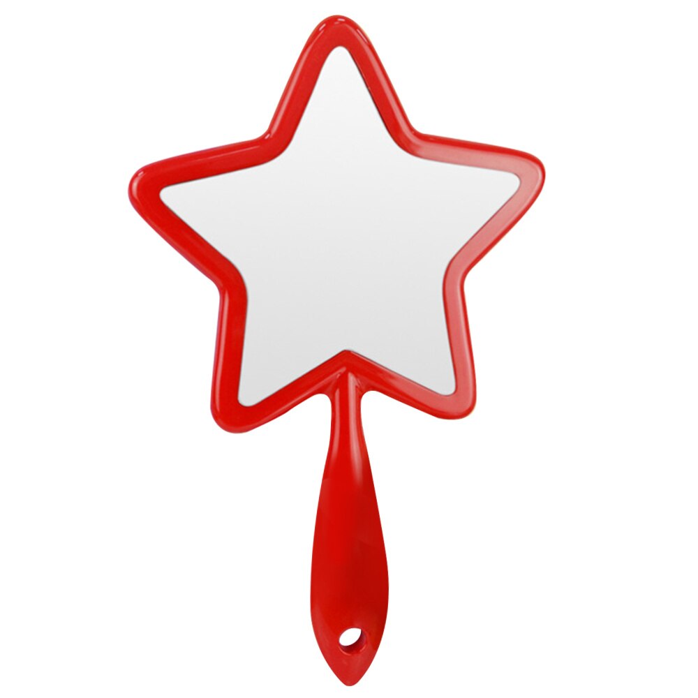 1Pc Five-pointed Star Handle Mirror Woman Handle Makeup Mirror Handhold Mirror: Default Title