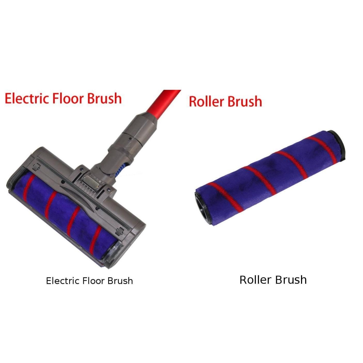 Cepillo de suelo eléctrico esponjoso para Dyson V7 V8 V10 V11, piezas de limpiador al vacío, cepillo de rodillo de suelo, cepillo de rodillo de goma, herramienta de limpieza