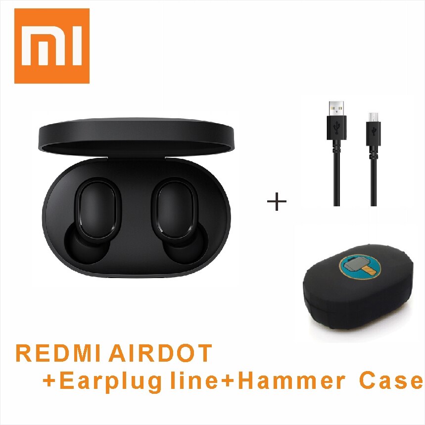 In Stock Original Xiaomi Redmi Airdots TWS Bluetooth Earphone Stereo bass BT 5.0 Eeadphones Mic Handsfree Earbuds AI Control: CN THOR