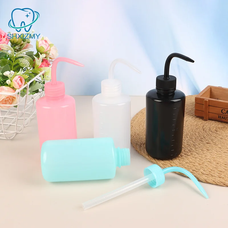Botella pulverizadora de 250ML, botellas de plástico para lavado de seguridad, botella exprimidora para tatuajes de laboratorio, accesorios para tatuajes, botella exprimidora sin pulverización para laboratorio